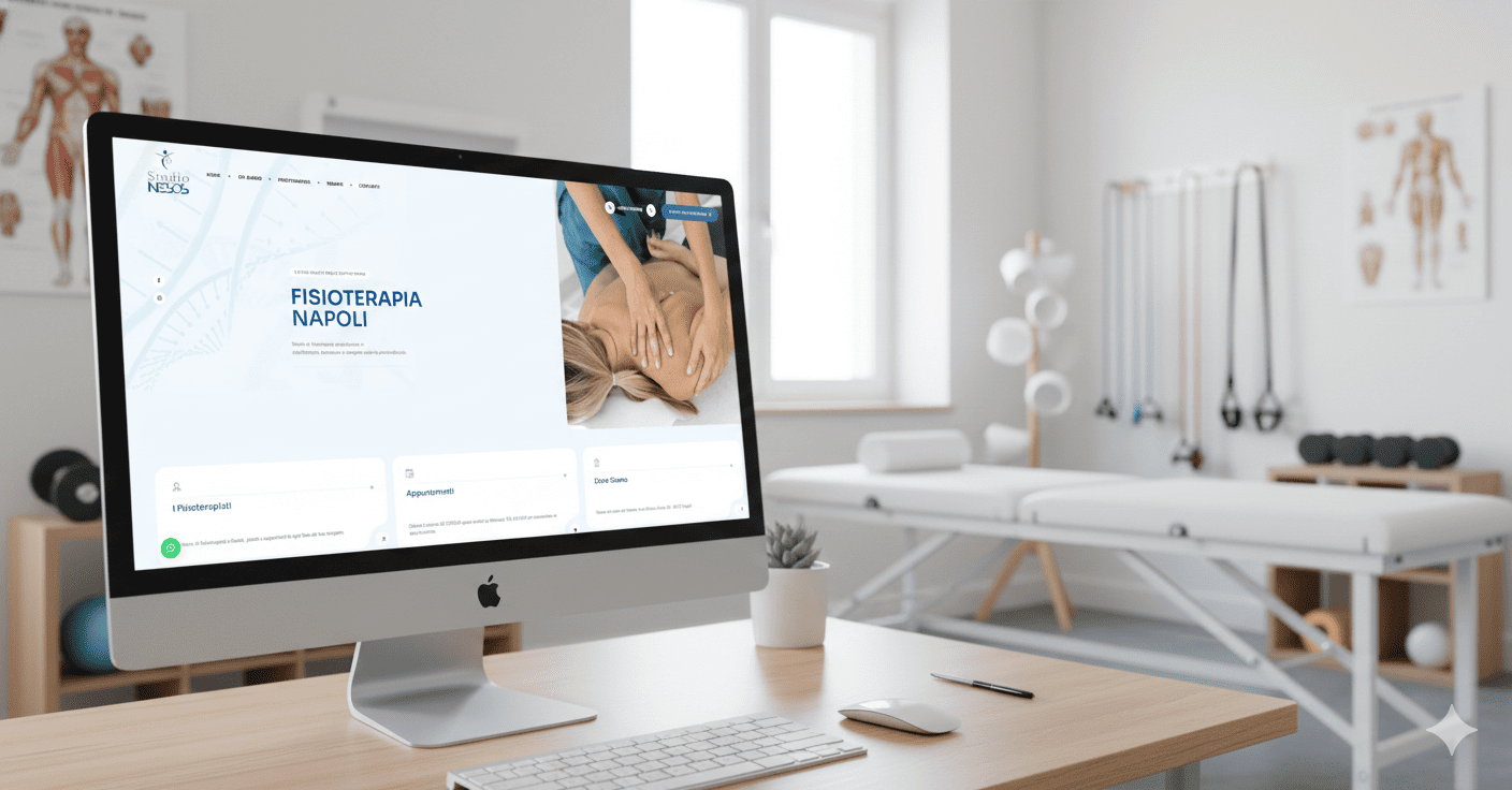 sito vetrina di presentazione dello studio fisioterapico Nesos, WordPress e ottimizzazione Seo