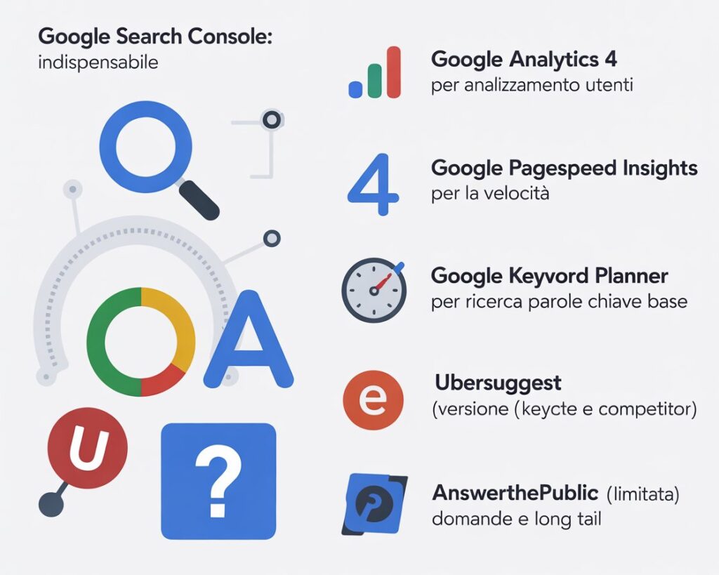 strumenti fondamentali per posizionare siti web su google